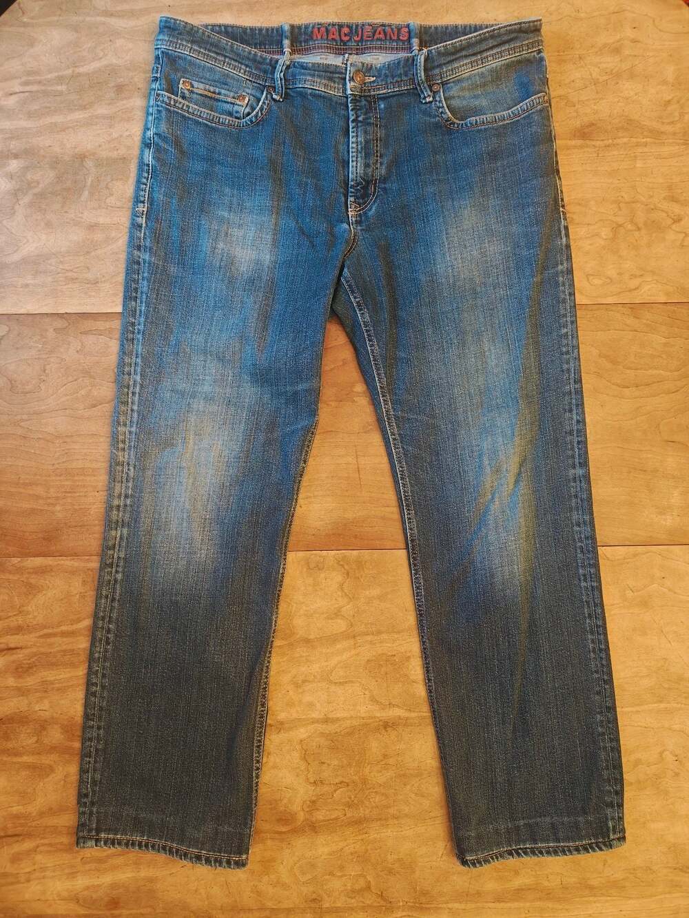 MAC Jeans Ben Stretch Regular Fit Straight Leg Blue Denim Jeans